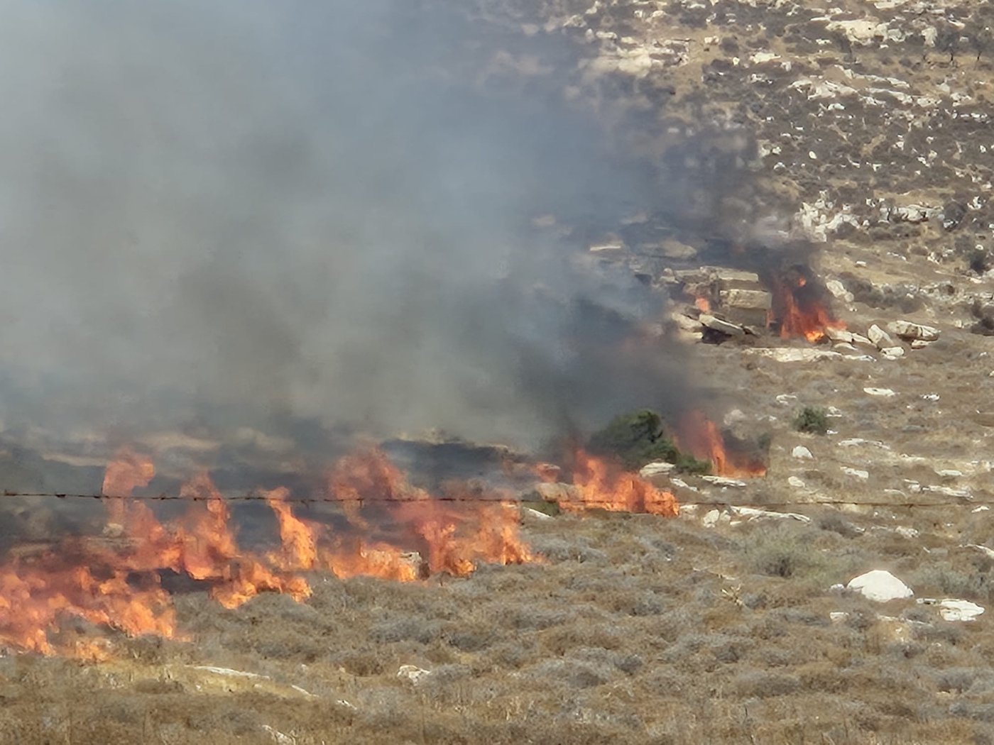 השריפה במיצד: עשרות תלמידים תקועים בדרכם הביתה