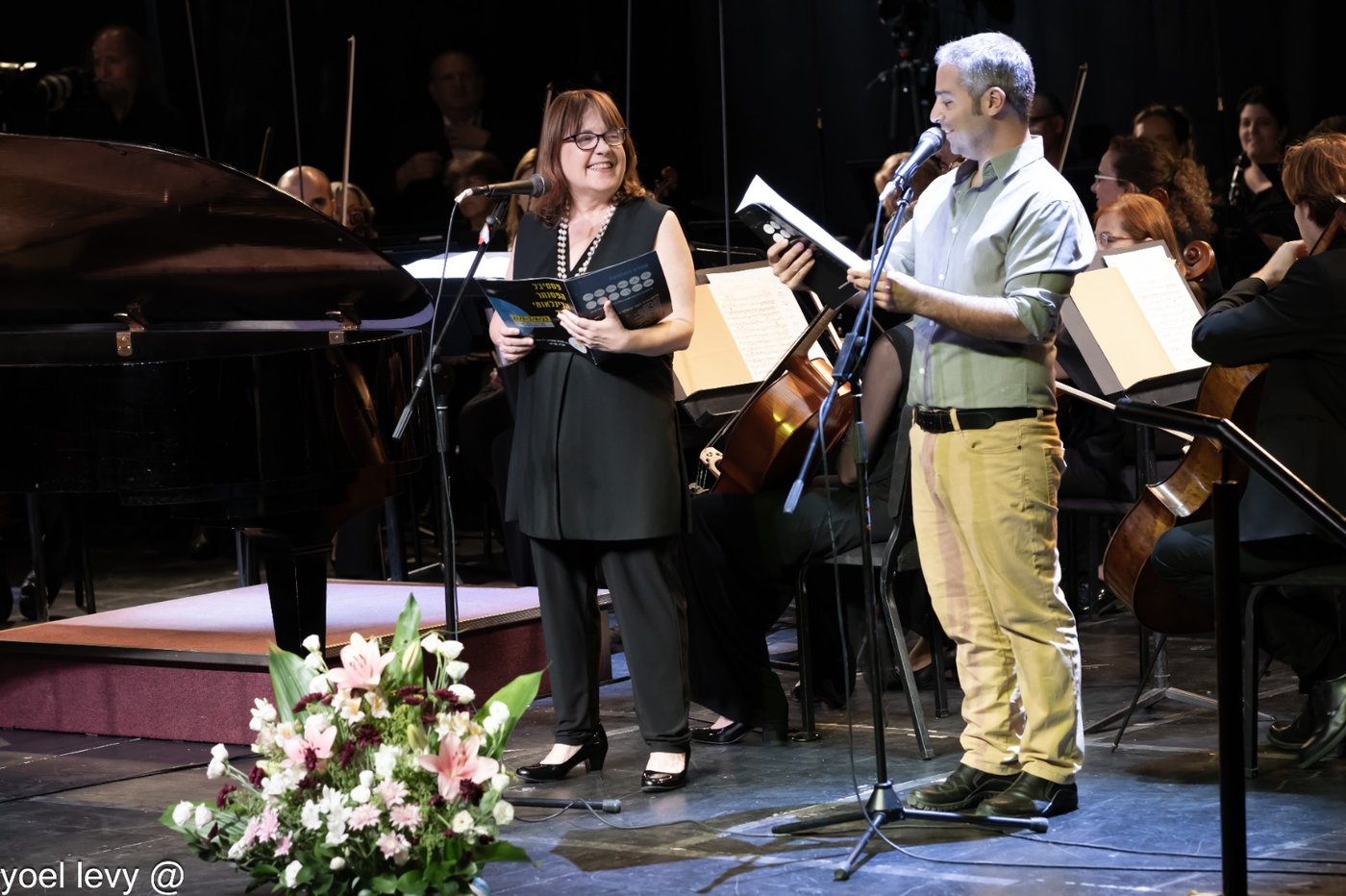 און כהן מנכ"ל הפסטיבל וד"ר מיכל טל מנהלת אמנותית ויוזמת הפסטיבל (צלם יואל לוי)