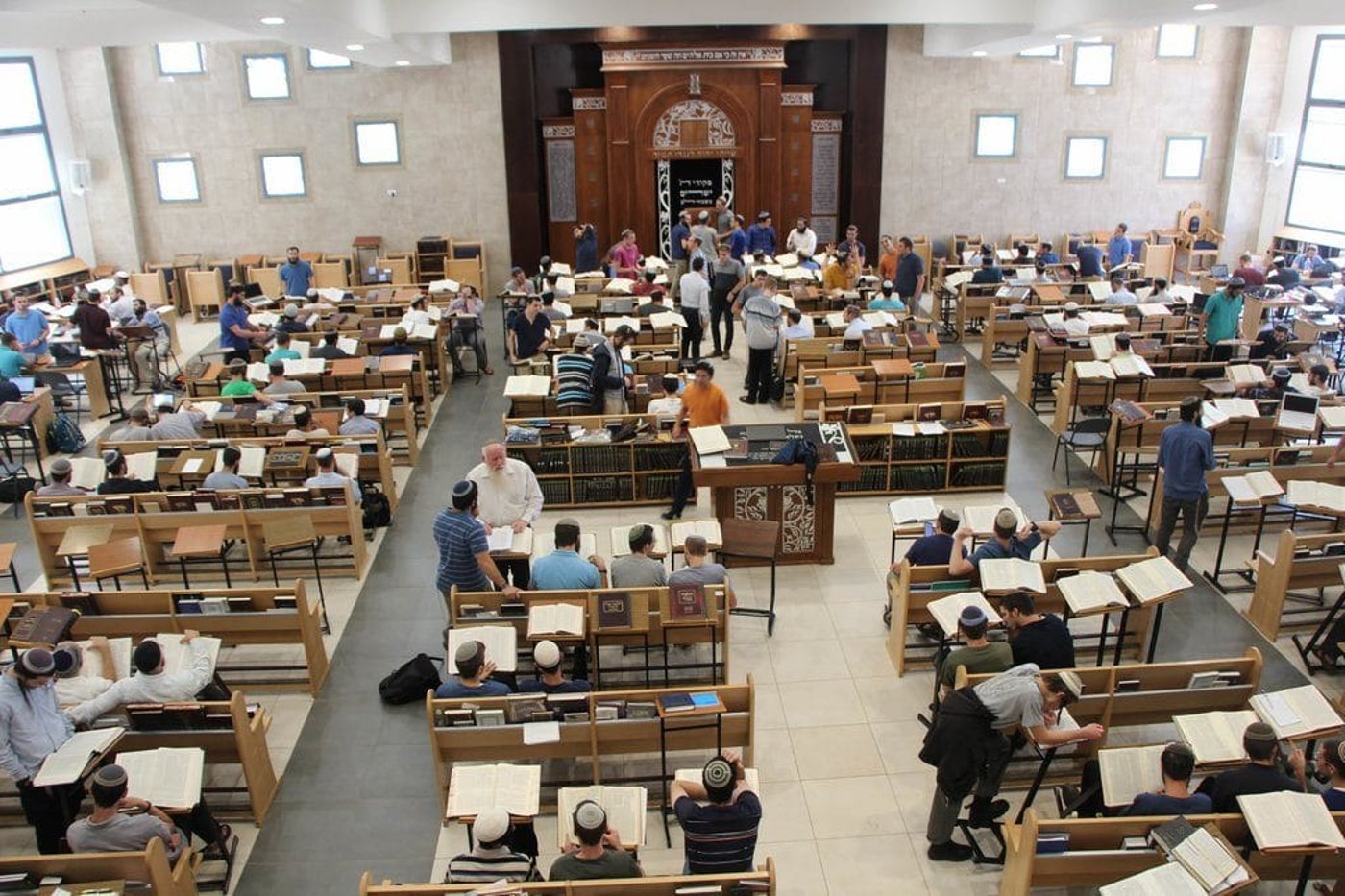 בית המדרש של ישיבת בית אל. (צילום מתוך אתר yeshiva.org.il)