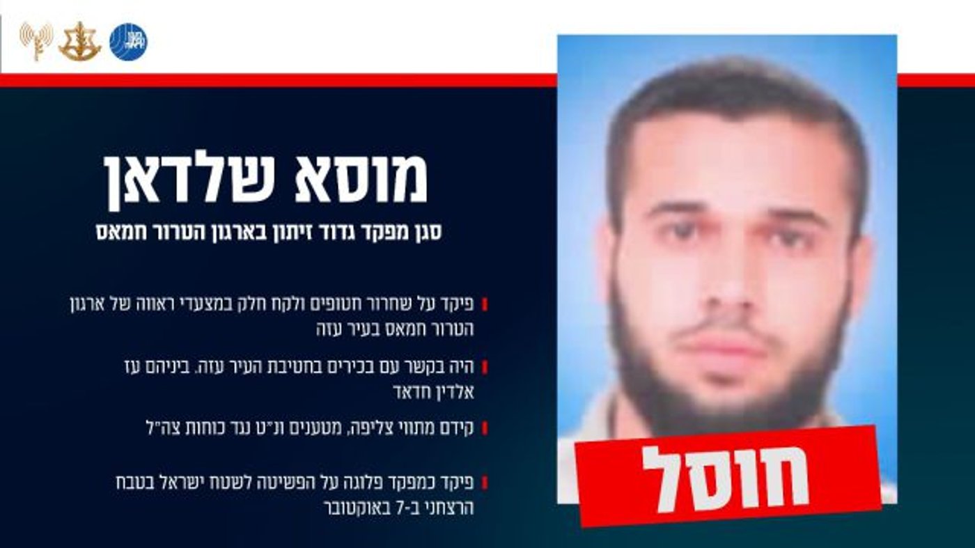 חוסל מחבל שהיה שותף בטבח ב-7.10 ובטקסי שחרור החטופים