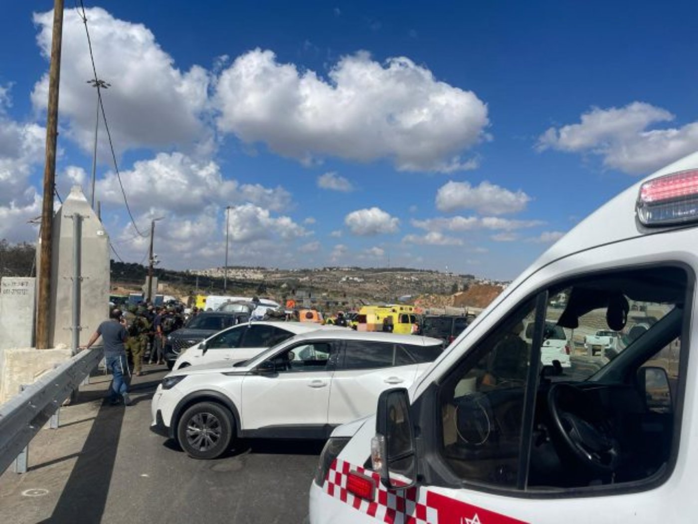 זירת הפיגוע (דוברות מד"א)