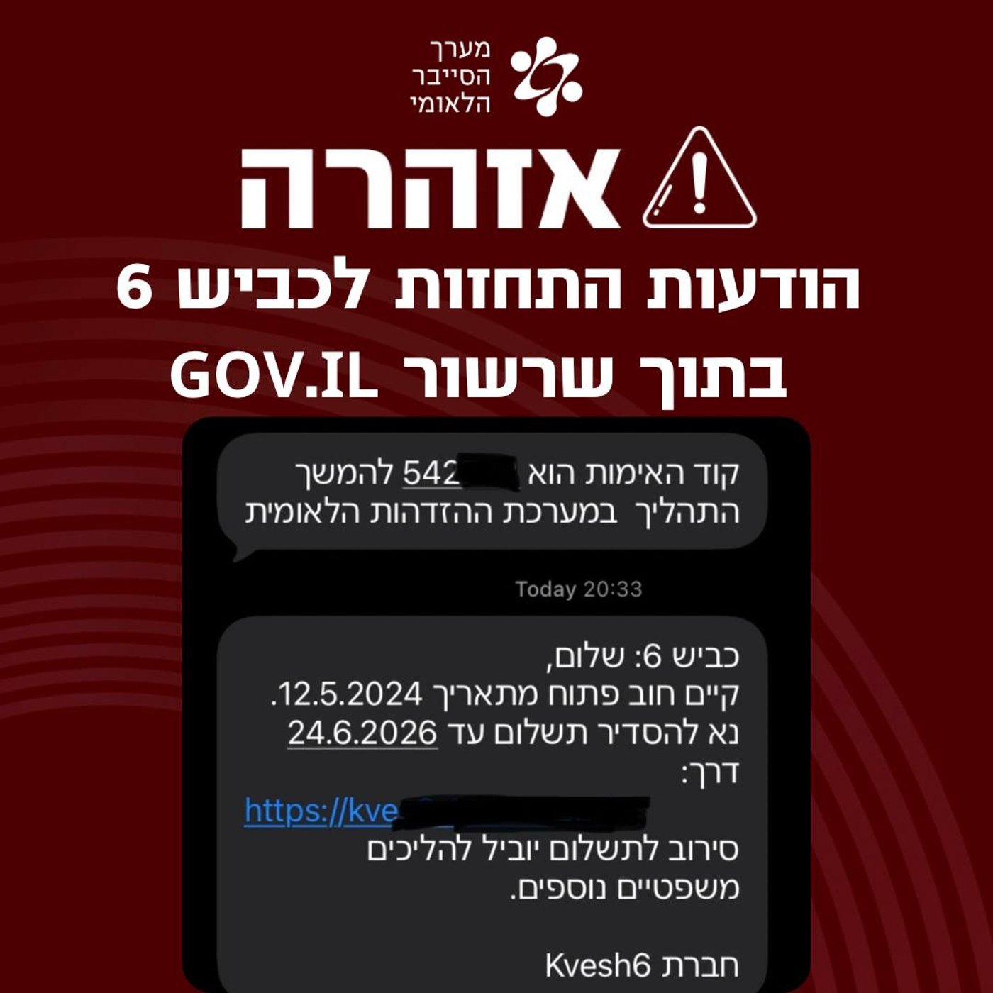 ההודעה המתחזה שנשלחת