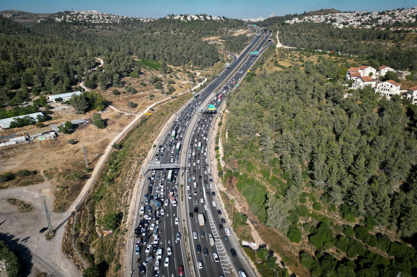 חסימת התנועה בכביש מספר 1