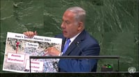 נתתניהו מציג את המפות באו"ם