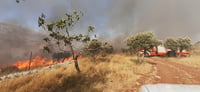 שריפה ענקית סמוך לגבעת רונן; העלייה ליישוב נחסמה