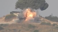 תיעוד: טיל נ"ט פגע ברכב בעוטף עזה, הנהג ניצל