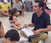 צפו: אביב גפן ירד לשמח את ילדי הדרום במקלטים