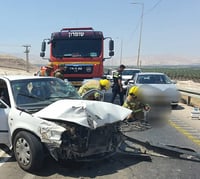 תאונה קשה בבקעת הירדן: 5 פצועים, בהם אחד קשה