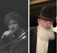 הרב אורי זוהר אז והיום (צילומים: סער יעקב/ אוסף התצלומים הלאומי וגדעון מרקוביץ/ פלאש 90)