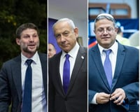 בן גביר, נתניהו וסמוטריץ' (צילומים: פלאש 90)