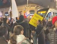חסימת הרכבת הקלה ברחוב יפו