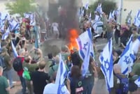 אנשי שמאל תקפו שוטרים בהפגנה מול הבית של לוין