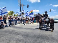 המהומות בירושלים: מפגינים היכו סוסים ונעצרו