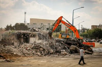 תחנת המשטרה בשדרות לאחר הריסתה