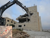 האכיפה נמשכת: המנהל האזרחי הרס בניין רב קומות