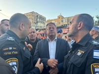 בן גביר בזירת הפיצוץ ברמלה