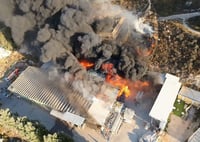 שריפה פרצה ביישוב יצהר, עשרות צוותי כיבוי פועלים במקום