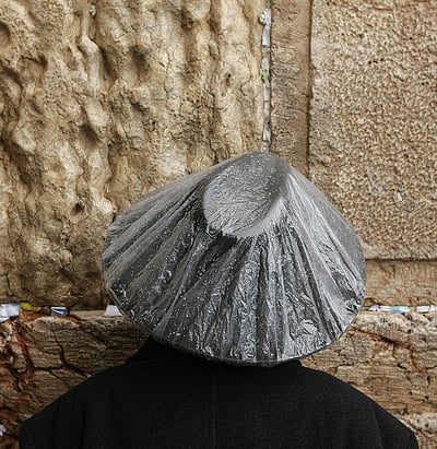 בגלל הגשם: בוטלה התפילה בכותל