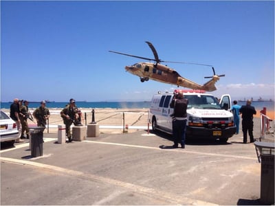 תמונות: פינוי הנפגעים מהפיצוץ בגולן