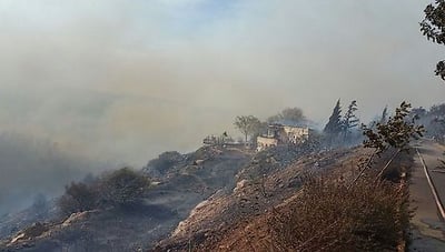 סכנה ממשית ליישוב נטף; תושבים פונו מבתיהם