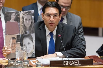 המחאה של דנון במועצת הבטחון של האו"ם