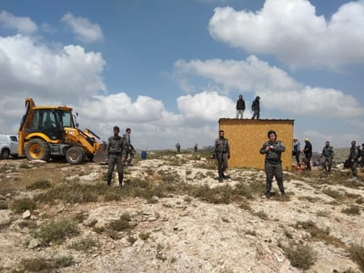 מג"ב הרסו מבנים בשומרון; שני קטינים נעצרו