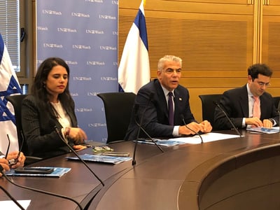 לפיד: "האו"ם הפך לארגון עוין, מוטה ושקרן"