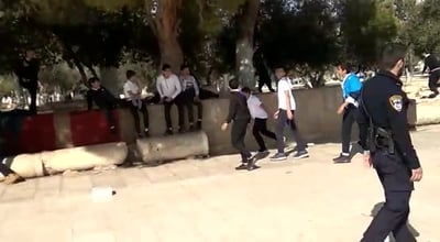 חרף הוראת בג"ץ: ערבים שוב שיחקו בכדור בהר הבית
