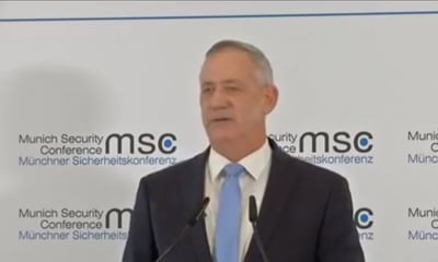 גנץ בועידת מינכן: "מול איראן אין ימין ואין שמאל"