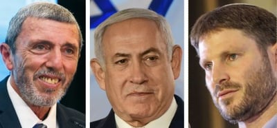 סמוטריץ נתניהו פרץ (צילום: יונתן זינדל/ פלאש 90)