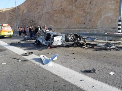 ההרוגים בתאונה: עמית בר לב והלל ללום מגוש עציון