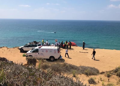 ארסוף: מצנח רחיפה התרסק, בן 60 נפצע אנוש