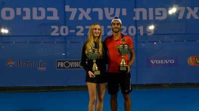 דניאל צוקרמן ושלי ברזניאק זכו באליפות ישראל בטניס