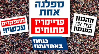 צפו: הכי ריאלי זה מפלגה אחת עם פריימריז פתוחים