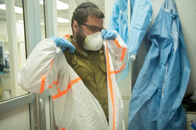 צה"ל פתח בבסיס הרבנות מעבדה לבדיקת קורונה