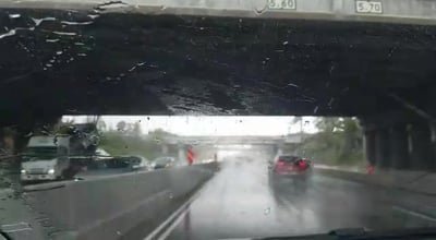 יום שני ברציפות: גשם חזק יורד במרכז הארץ. צפו