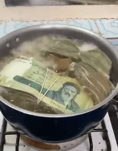 צפו: האיראנים מרתיחים כסף כדי להיפטר מהקורונה
