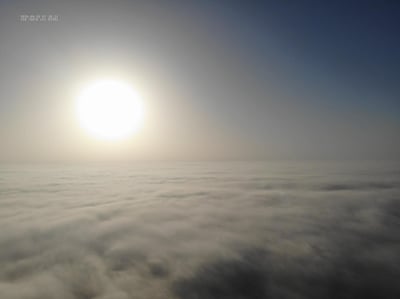 מרהיב: זריחה הבוקר מעל עננות נמוכה באשדוד