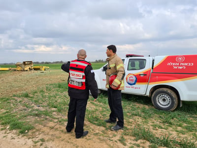 מטוס ריסוס התרסק בנגב: הטייס נפצע באורח בינוני
