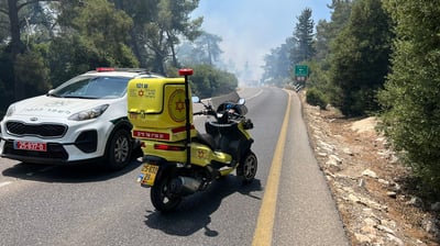 שריפה נוספת בהרי ירושלים: עשרות תלמידים פונו מטיול