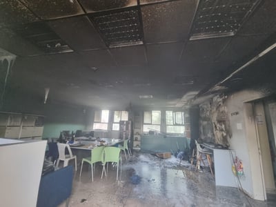 שריפה פרצה בבית ספר במודיעין, נזק רב למקום