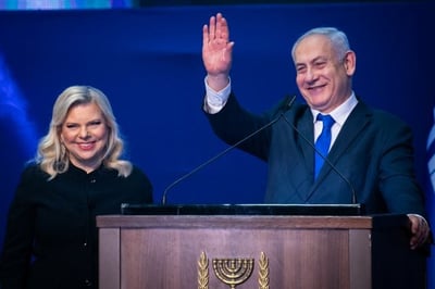 הזוג נתניהו אחרי בחירות 2020 (צילום: Olivier Fitoussi/Flash90)
