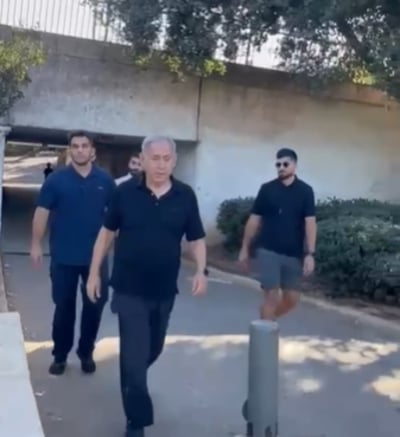 צפו: תיעוד ראשון של נתניהו אחרי האשפוז בביה"ח