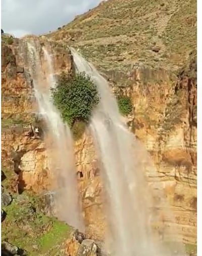 תיעוד מרהיב: מפל רשש בנחל פצאל בבקעת הירדן