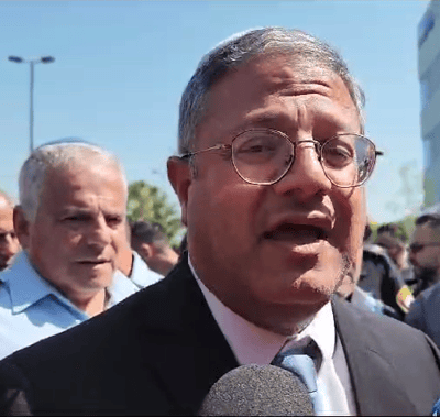 בן גביר בזירת הפיגוע: "נשיאת נשק – צו השעה"