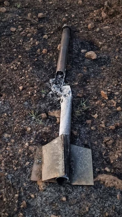 נמצאה הרקטה שנורתה מג'נין לעבר הגלבוע