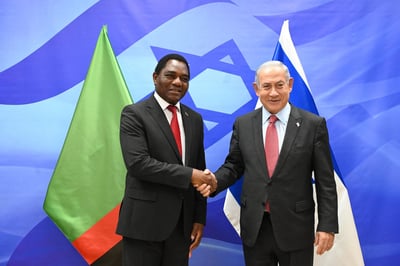 נתניהו לנשיא זמביה: "אפריקה חוזרת לישראל"
