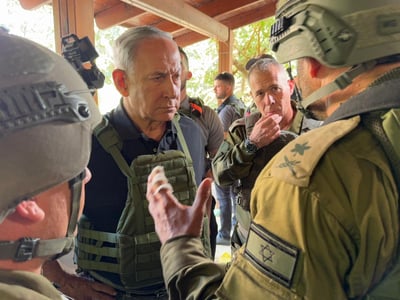 נתניהו ביקר לראשונה מאז פרוץ המלחמה ביישובי העוטף