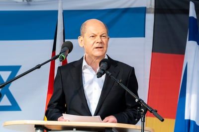 קנצלר גרמניה צייץ בעברית: גרמניה עומדת לצד ישראל