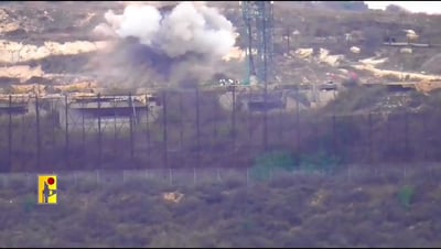 חיזבאללה פרסם תיעוד של פגיעת הטיל בטנק
